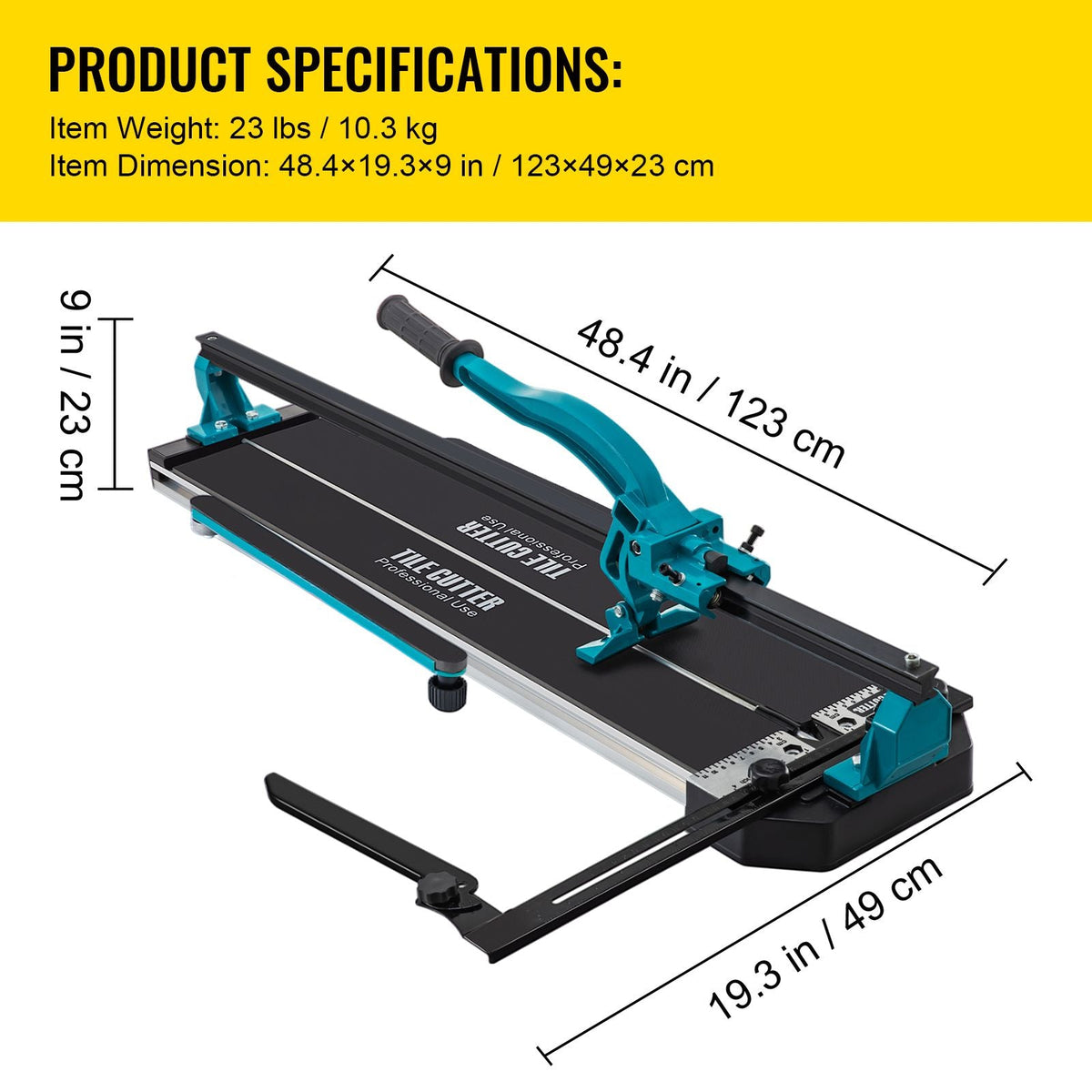 40 Inch Tile Cutter Single Rail Double Brackets Manual Tile Cutter 3/5 in Cap with Precise Laser Manual Tile Cutter Tools for Precision Cutting (40 Inch)