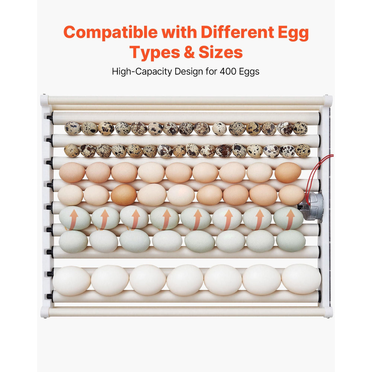 400 Egg Incubator, Poultry Incubator Cabinet with Automatic Eggs Turning, Temperature & Humidity Control, Heating & Cooling Egg Hatcher, Commercial Incubators for Hatching Chicks Ducks Goose