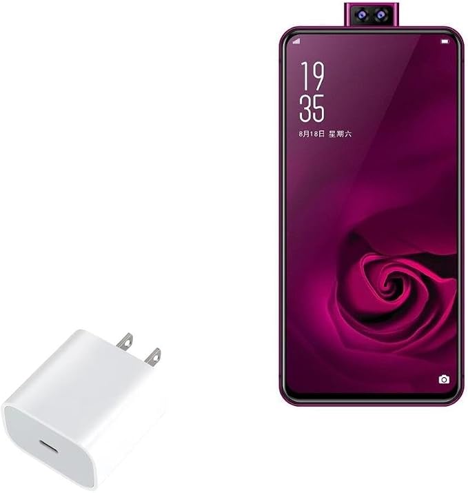 BoxWave Charger Compatible with Elephone U2 - PD GAN miniCube (30W) 30W Tiny PD GAN Type-C Wall Charger - Winter White