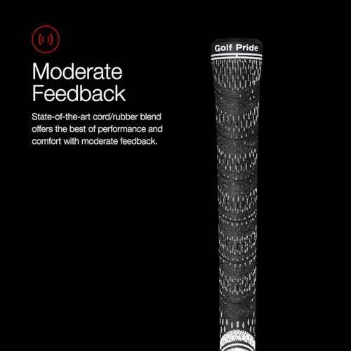 Golf Pride MCC Golf Club Grip - All-Weather Hybrid Grip - Brushed Cotton Cord & Pebbled Texture - Moisture-Wicking Technology - Red