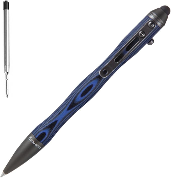 5.7'' G10 EDC Bolt Action Pen Touch Screen Stylus Model 5375-N | Refillable ballpoint ink G10 body with pocket clip ergonomic grip comes with a free refill