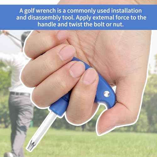 Golf Club Wrenches Tools Golf Torque Wrench Golf Head Adjustment Tool Stainless Steel Golf Club Driver Torque Tool with Plastic Handle, T20, Blue