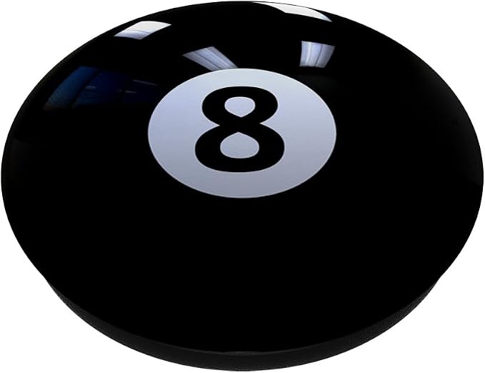 Black 8 Ball Pool Billiard PopSockets Adhesive PopGrip