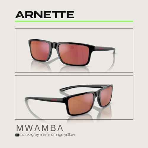 ARNETTE Mwamba AN4322 Rectangle Sunglasses for Men +BUNDLE with ACCESSORY EYEWEAR KIT