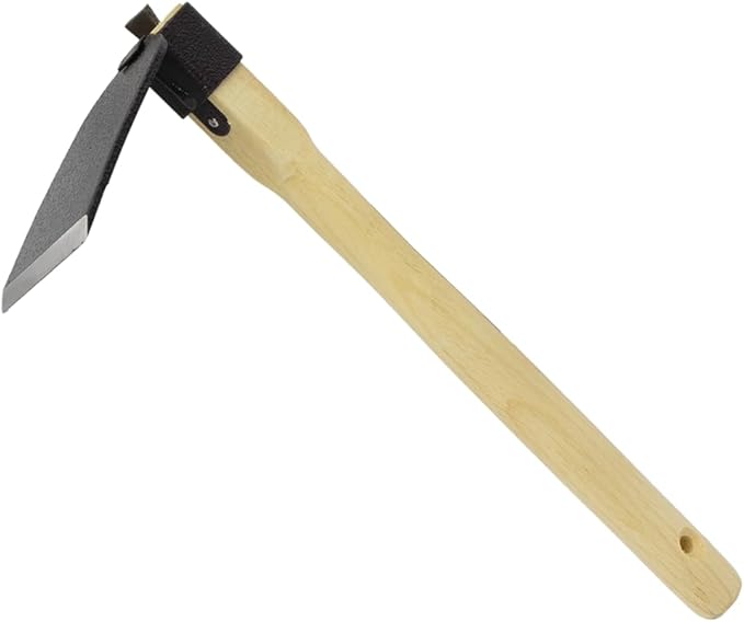 Zenport J6-03 Steel Hoe, 15-Inch Handle, 5 Inch Carbon Steel Blades, Beige - 12 Pack
