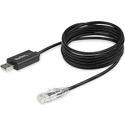 StarTech.com 6 ft (1.8 m) Cisco USB Console Cable - USB to RJ45 Rollover Cable - 460Kbps - Windows Mac and Linux Compatible - M/M (ICUSBROLLOVR)Black | Mac and Linux Compatible USB to RJ45 Rollover