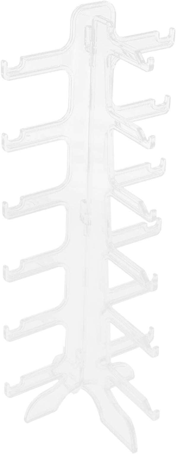 Toyvian Multi-Layer Sunglasses Display Stand with 6 Tiers Plastic Eyewear Organizer Rack Glasses Holder for Desktop Storage and Display