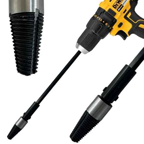 Keyfit Tools SpeedQueen Professional Sprinkler Nipple Extractor Ez-Out Fitting Removal Tool Drill Powered Speed Remove Broken Risers in Seconds ~1/2" & 3/4" ~QuadSplit Teeth Precision CNC Machined