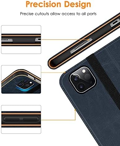 DTTO Case for iPad Pro 11 Inch 4th / 3rd / 2nd / 1st Generation 2022/2021/2020/2018Premium PU Leather Folio Stand Cover with Hand Strap Auto Wake/SleepMultiple Viewing Angles Black