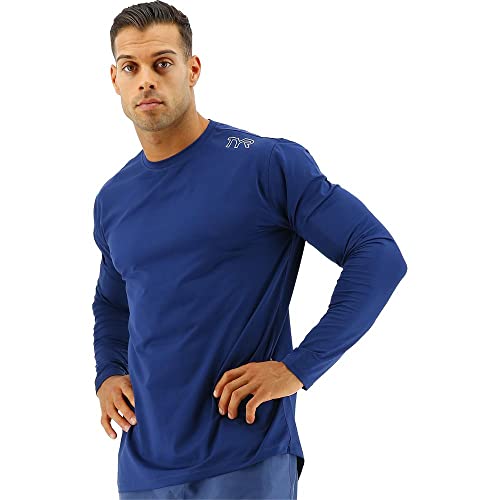 TYR Men's Long Sleeve Sun Protection Performance T-Shirt UPF 50+