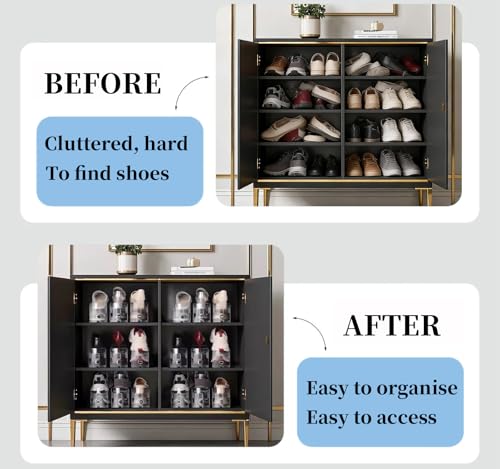 Shoe Slot Organizer,12 Pack Shoe Stacking Organizer for Sneakers Heels and Flat