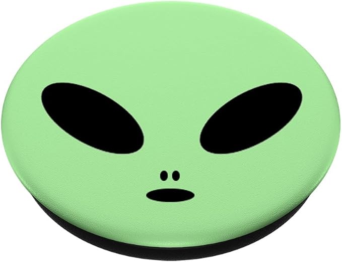 Hipster Alien Head - Cute Trendy Stay Weird UFO Mint Green PopSockets Adhesive PopGrip