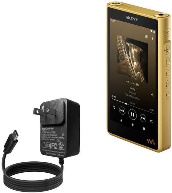 BoxWave Charger Compatible with Sony NW-WM1ZM2 - Wall Charger Direct (15W) Rapid Charge Your Device with Built-in 3ft Cable