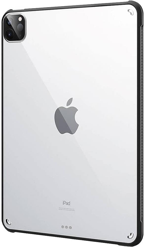 SaharaCase Hard Shell Case for Apple iPad Pro 11 (3rd Generation 2021 &amp 4th Generation 2022) [Shockproof Bumper] Rugged Protection Antislip Cover (Clear Black)