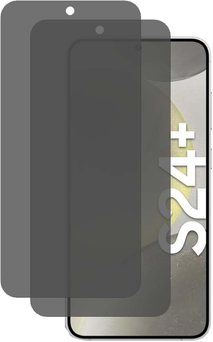 [2 Pack For Samsung Galaxy S24 Plus Privacy Anti-spy 9H Soft Film Screen Protector Fingerprint Unlock