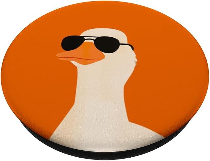Cosmic Orange Cool Goose Illustration Print PopSockets PopGrip for MagSafe