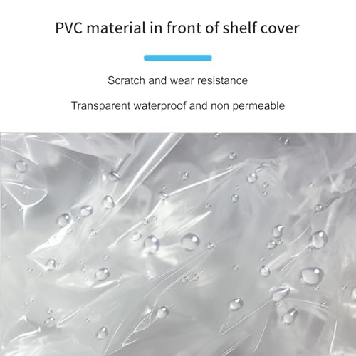 Wire Shelving Cover 60"x24"x72" – Heavy Duty Shelf Cover for Large Racks, Waterproof Dustproof, Clear PVC Front & T-Zipper for Storage Rack (No Shelves, Black) - size: 60"Wx24"Dx72"H