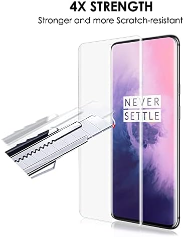 Screen Protector for OnePlus 7 Pro / 7T Pro Tempered Glass UV Set - 3 Pack Edge to Edge Full Protection Sensitive Touch 9H Hardness Scratch Resistant