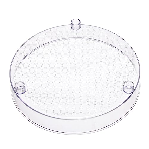 Amazon Basics Lazy Susan Turntable Organizer for Spices and Condiments, 9" Diameter, 2 Tier, Clear - size: 9" Diameter, 2 Tier