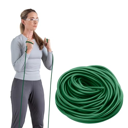 THERABAND Latex Resistance Tubing, Red, Medium Level 2, 100 ft Roll, Professional Grade Resistance Band for Exercise, Upper and Lower Body Workouts, Cut-to-Length, Color-Coded Levels
