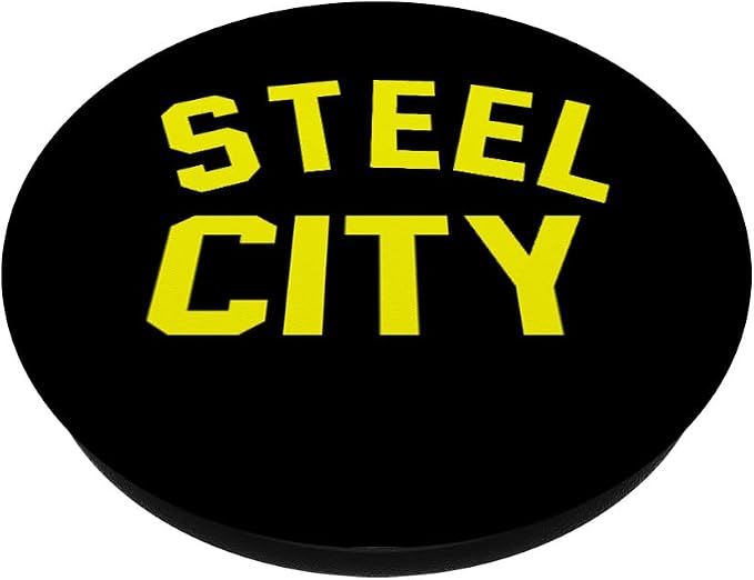 STEEL CITY PITTSBURGH BLACK AND GOLD PopSockets Adhesive PopGrip