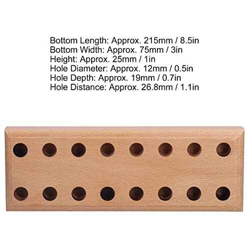 Plier Organizer Pine Wood Display Stand Base Wooden Cutter Holder Rack 16 Holes for Storage