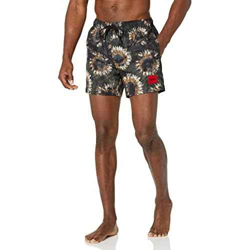 HUGO mens Seasonal Print Swim Trunk