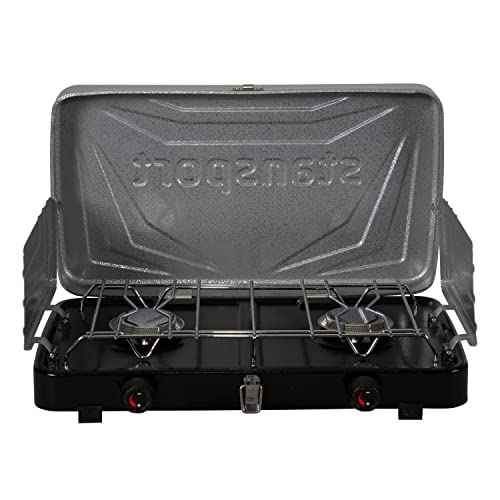 Stansport 2-Burner Regulated Propane Stove - Silver (203-93)