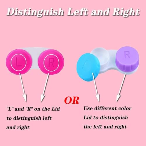 KISEER 4 Pack Colorful Contact Lens Case Box Holder Container Soak Storage Kit - size: 4 Count