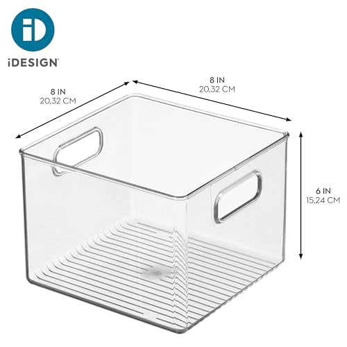 iDesign Pantry Storage Bin with Handles for Kitchen Cabinets or Fridge - Clear - Made in USA - style: Pack of 1