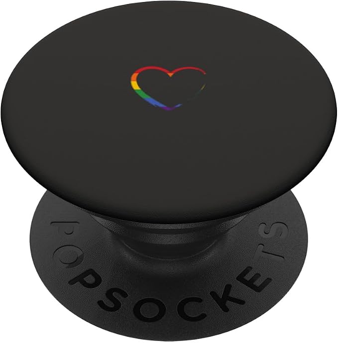 Rainbow Heart PopSockets Adhesive PopGrip