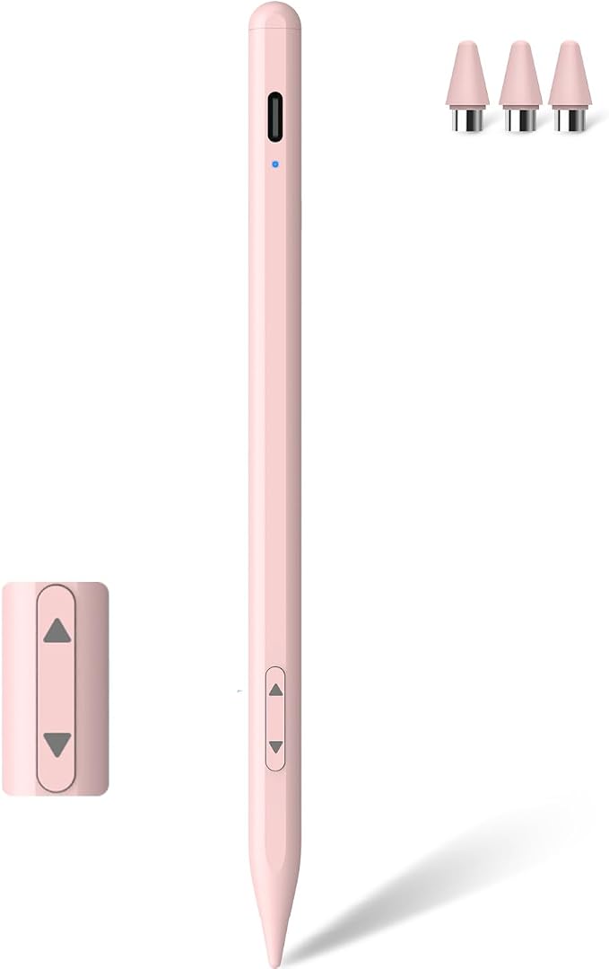MEKO Universal Stylus Pen for Apple iPhone &amp Android &amp iPad 2X Fast Charge Active Stylus Pencil for All Touch Screen High Sensitivity Capacitive Stylus for Smartphone Apple Watch Tablet-Lihg