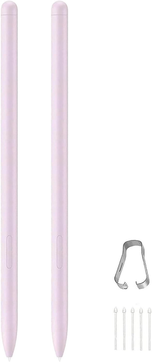 2 Pcs Tab S9 FE S Pen for Samsung Galaxy Tab S9/Tab S9+/Tab S9 Ultra/Tab S9 FE /S9 FE+/S9 FE Plus All Versions (Without Bluetooth) Stylus Pen with 5xTips (Black)