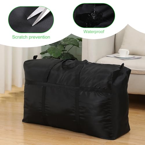 127L-34 Gallon Multipurpose Extra Large Storage Bags,Heavy Duty Moving Bags,Totes Moving Boxes Supplies for College,Christmas Tree Bag,Duffle Bags for Travel for Space Saving Moving Storage