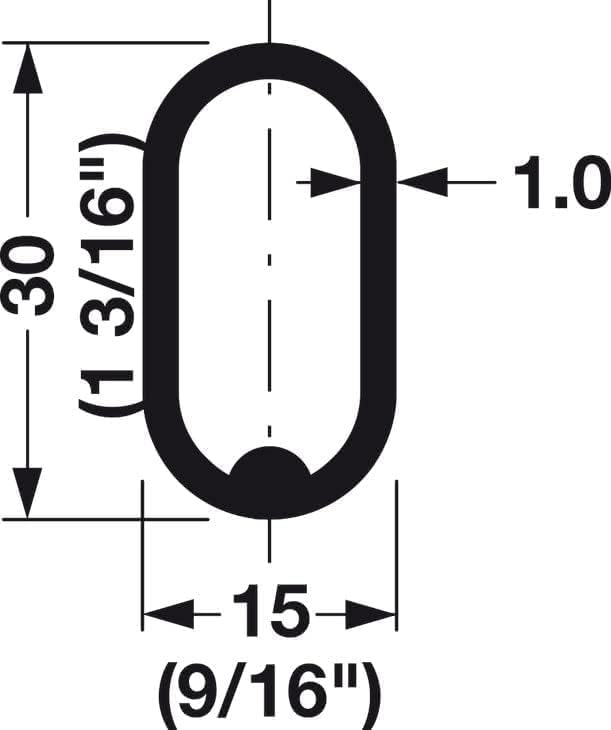 Oval Closet Rod with End Supports that have Dual Rear Facing 5mm Pins (Oil Rubbed Bronze, Custom 31-47 Inches)