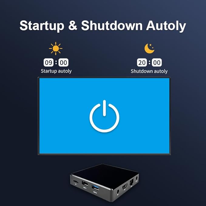 Lunzn Adertising Media Player Box Commercial Display Mate Remote Publish Menu AD 2+16G Digital Signage Box (YM06 / 2+16G)