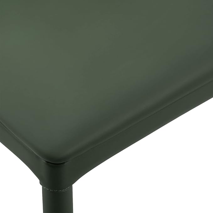 Dining Chairs Set of 2, Modern Full Assembled Faux Leather Kitchen Chairs Upholstered Side Chair with Backrests, Dinner Chairs for Kitchen Dinning Room, Jade Green