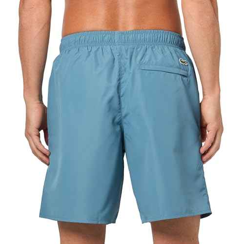 Lacoste Mens Stamp Print Swim Trunks