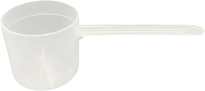 Supplement and Supply 48 mL (48 CC | 1.62 Oz.) Long Handle Plastic Measuring Scoop for Coffee, Protein Powder, Pet Food, Spices, Grains, Dry Goods – Food-Grade BPA-Free (Pack of 5)