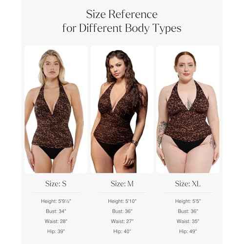 Popilush One Piece Swimsuit Women - Tummy Cnotrol Halter V Neck Leopard Swimsuits Push Up Bathing Suit Built in Shapewer