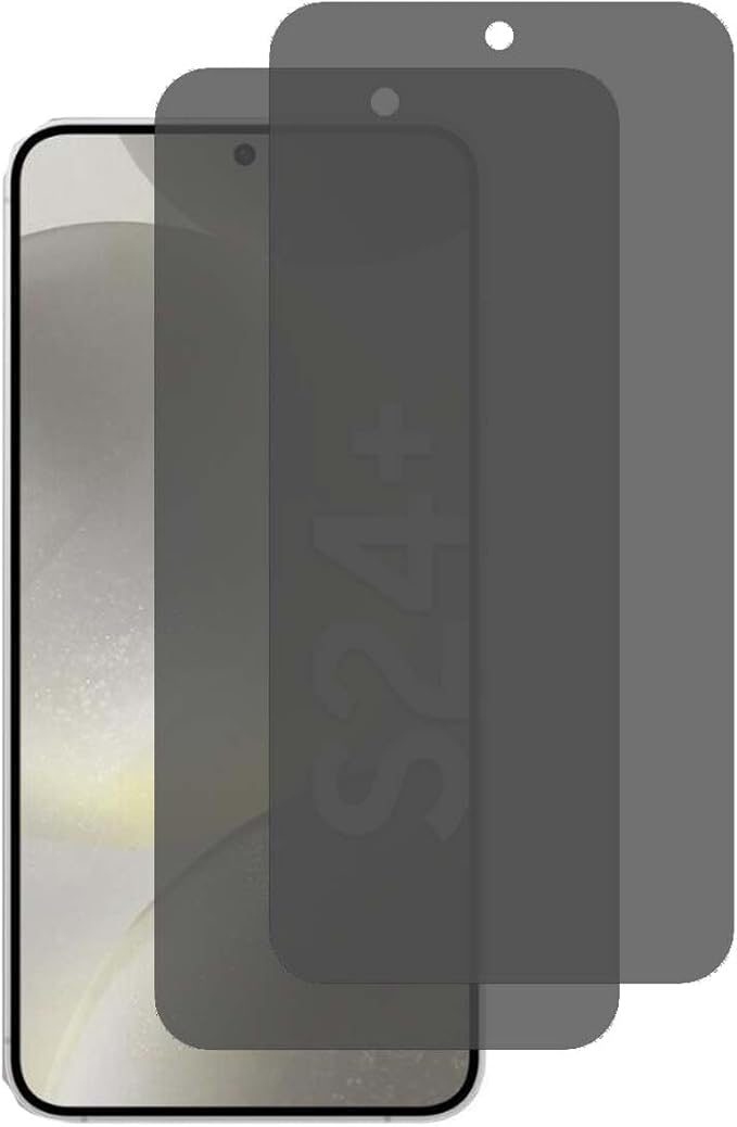 [2 Pack For Samsung Galaxy S24 Plus Privacy Anti-spy 9H Soft Film Screen Protector Fingerprint Unlock