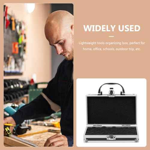 Mini Briefcase Aluminum Tool Holder Box Case, Baby Briefcase Zarges Aluminum Cases Professional Flight Briefcase Tool Box Travel Luggage Organizer Case for Craftsman Carry Man