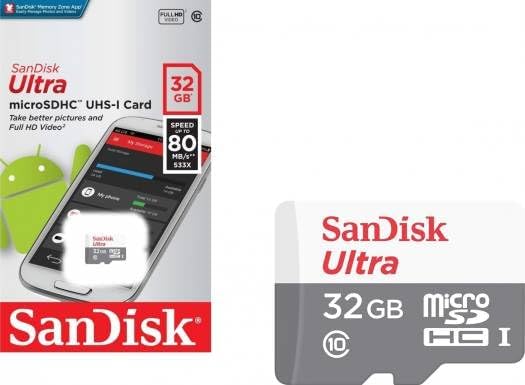 SanDisk Ultra microSDHC 32GB 100MB/s Class 10 UHS-I