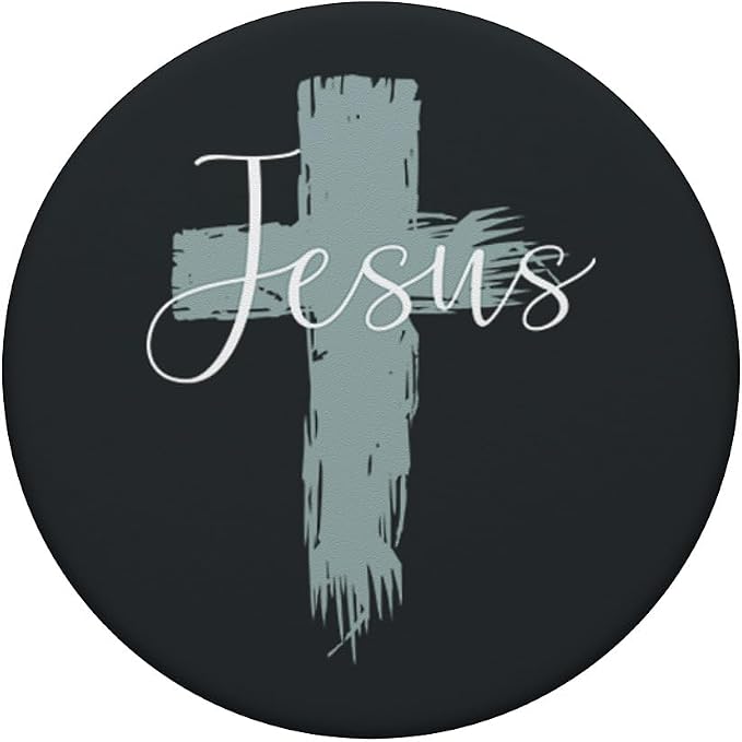 Jesus On Cross Paint Cool Religion God Faith Christian Gift PopSockets Adhesive PopGrip