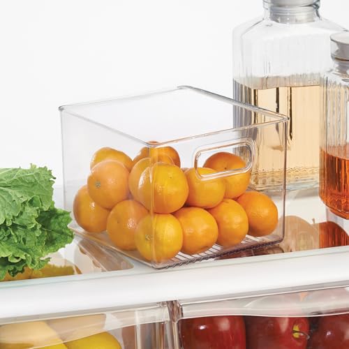 iDesign Pantry Storage Bin with Handles for Kitchen Cabinets or Fridge - Clear - Made in USA - style: Pack of 1