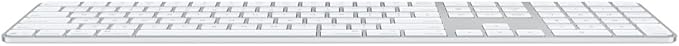 Apple Magic Keyboard with Touch ID and Numeric Keypad for Mac Models with Apple Silicon - US English - White Keys, Bluetooth, Bluetooth