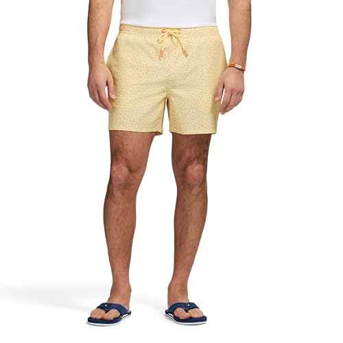 IZOD Men's Swim Trunks with Comfort Liner Saltwater Performance Upf50 Stretch Swimsuit 4" Inseam