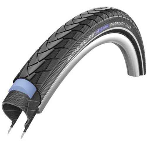 SCHWALBE, Marathon Plus, Tire, 26''x1.75, Wire, Clincher, Endurance, SmartGuard, Reflex, 67TPI, Black