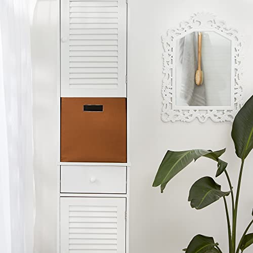 DII Collapsible Polyester Storage Cube, Solid, Lightweight and Durable, Large Square, 13x13x13, Cinnamon - color: Cinnamon, size: Large Square, 13x13x13"