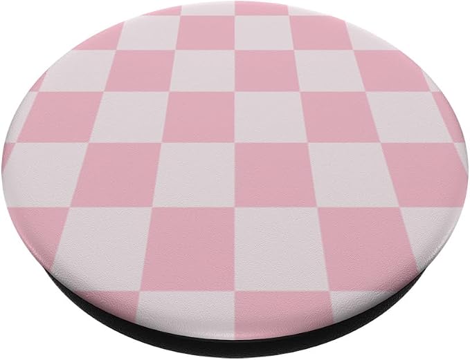 Classic Checkered Checker Checkerboard Blush Pink PopSockets Adhesive PopGrip